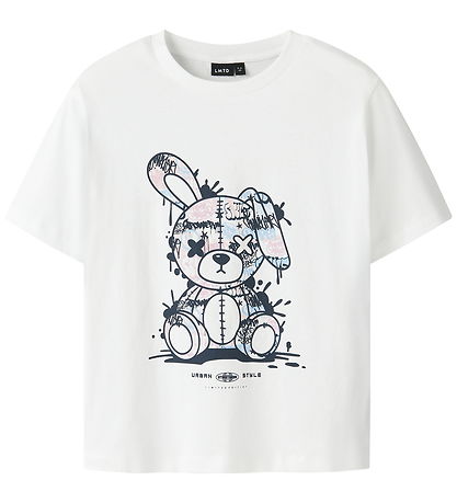 LMTD T-shirt - NlfTedi - Bright White w. Print