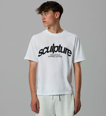 LMTD T-shirt - NlnNure - Bright White/Black w. Print