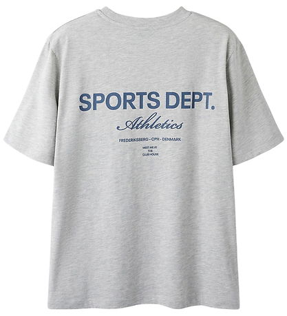 LMTD Stuttermabolur - NlnMoods - Light Grey Melange/Dark Sapphir