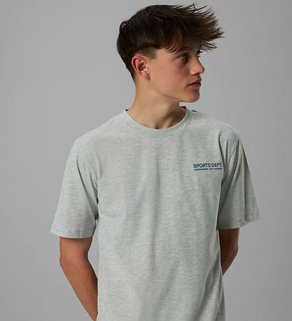 LMTD T-shirt - NlnMoods - Light Grey Melange/Dark Sapphire w. Pr LMTD T-shirt - NlnMoods - Light Grey Melange/Dark Sapphire w. Pr