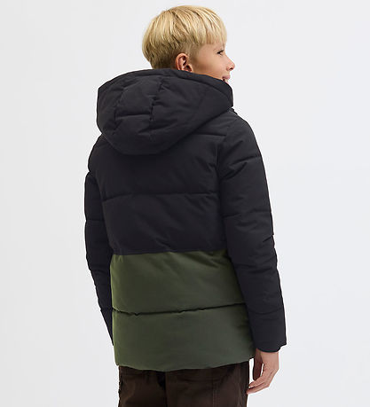 Jack & Jones Puffer Jacket - JjEowen - Raisin/Black Blocking