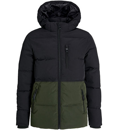 Jack & Jones Puffer Jacket - JjEowen - Raisin/Black Blocking