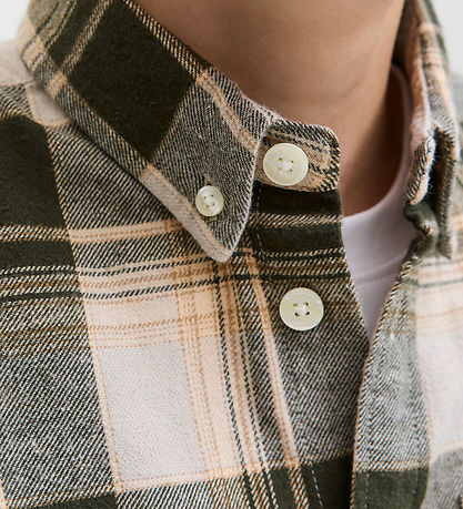 Jack & Jones Skyrta - JprBlubrook - Peat M. Köflótt