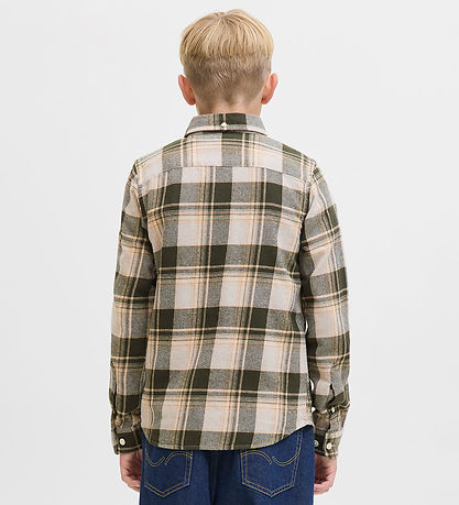Jack & Jones Skyrta - JprBlubrook - Peat M. Köflótt
