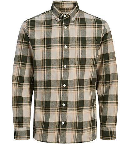Jack & Jones Skyrta - JprBlubrook - Peat M. Köflótt
