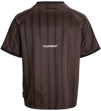 Jack & Jones T-shirt - JcoCover Retro Football - Seal Brown Jack & Jones T-shirt - JcoCover Retro Football - Seal Brown