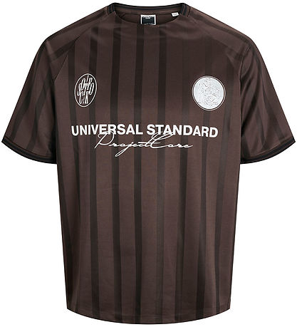 Jack & Jones T-shirt - JcoCover Retro Football - Seal Brown Jack & Jones T-shirt - JcoCover Retro Football - Seal Brown