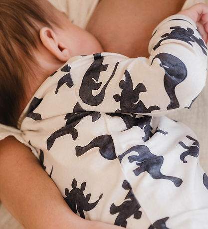 That's Mine Wrap Bodysuit l/s - Elimar - Mono Dino