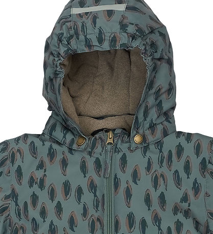 Mikk-Line Snowsuit - Recycled - Conditioner Green w. Print