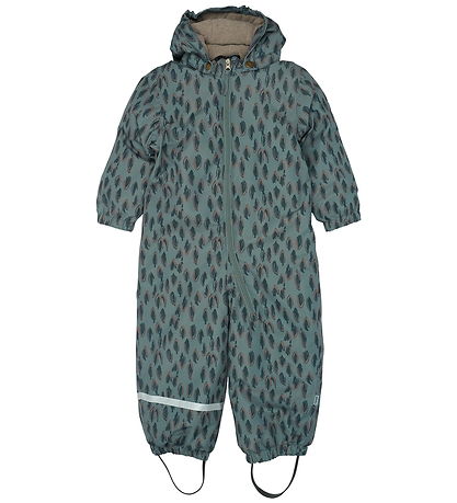 Mikk-Line Snowsuit - Recycled - Conditioner Green w. Print