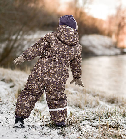 Mikk-Line Snowsuit - Recycled - Sparrow w. Flowers