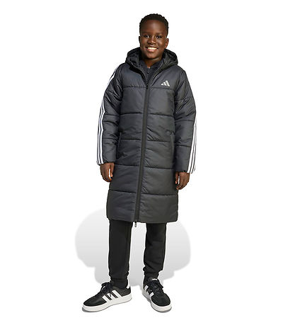 adidas Performance Polstret Jakke - J Lang kåpe - Svart/Hvit