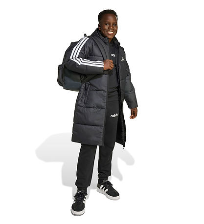adidas Performance Polstret Jakke - J Lang kåpe - Svart/Hvit