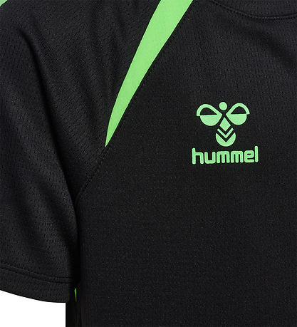 Hummel Stuttermabolur - hmlLead 2.0 Jersey - Svart/Grænt