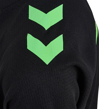 Hummel Stuttermabolur - hmlLead 2.0 Jersey - Svart/Grænt