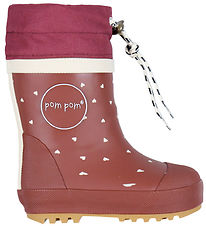 Pom Pom Thermo Boots - Heart Pom Pom Thermo Boots - Heart
