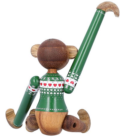 Kay Bojesen Holzfigur - Affe Julesweater 2025 - Mini Grün Kay Bojesen Holzfigur - Affe Julesweater 2025 - Mini Grün
