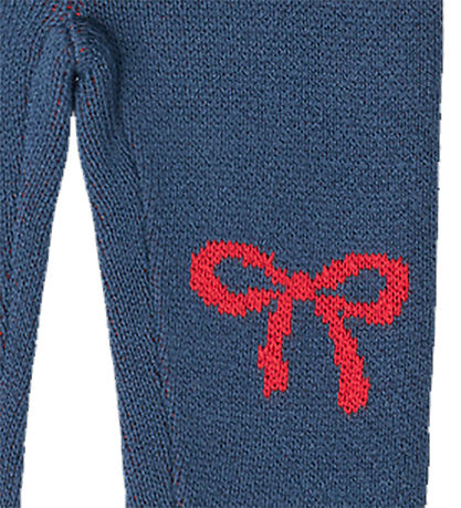 That's Mine Trousers - Knitted - Norma - Key Blue/Red Bow That's Mine Trousers - Knitted - Norma - Key Blue/Red Bow