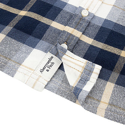 Abercrombie & Fitch Shirt - Navy Blazer/Beige Abercrombie & Fitch Shirt - Navy Blazer/Beige