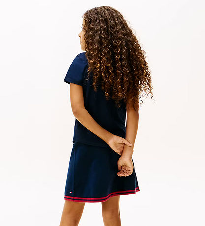 Tommy Hilfiger T-Shirt - Grafik Flock - Dark Nacht Navy