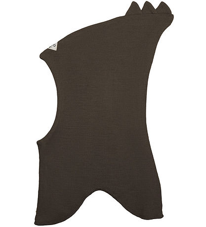 Racing Kids Balaclava - 2-layer - Wool/Cotton - Brown w. Thanks