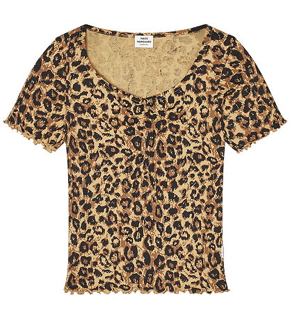 Mads Nørgaard T-shirt - Tiki - Rib - Leopard/Black