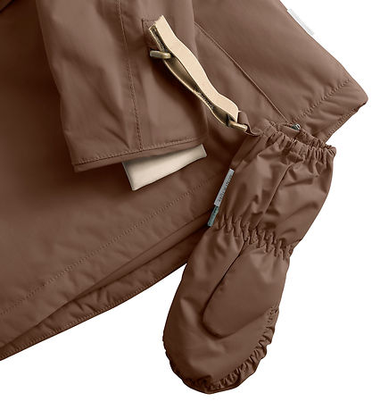Mini A Ture Mittens - MatCesar Fleece - Chestnut Brown w. Zipper