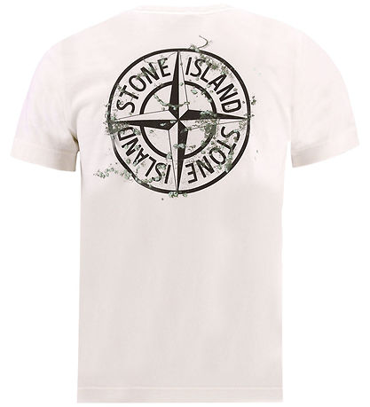 Stone Island T-shirt - Natural White w. Print