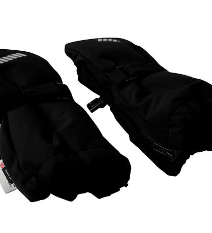 Name It Mittens w. Wool fleece - NmnSnow10 - Black w. Zipper