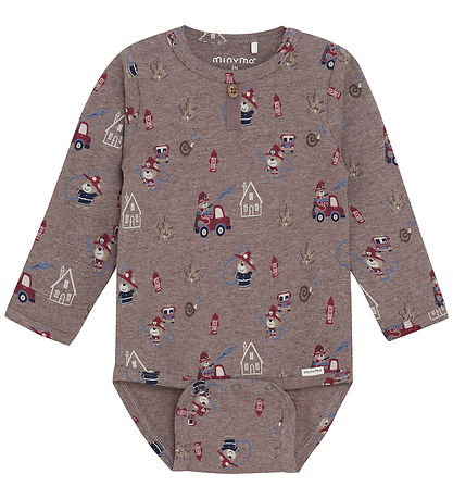 Minymo Samfella l/e - Dark Brown Blandað