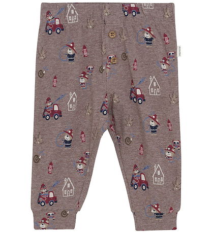 Minymo Schlafhose - Dark Brown Melange