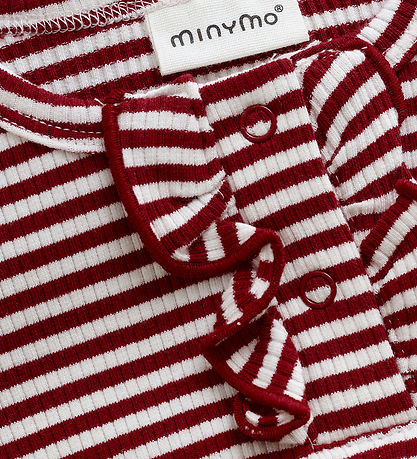 Minymo Bodysuit l/s - Rib - Rio Red Minymo Bodysuit l/s - Rib - Rio Red