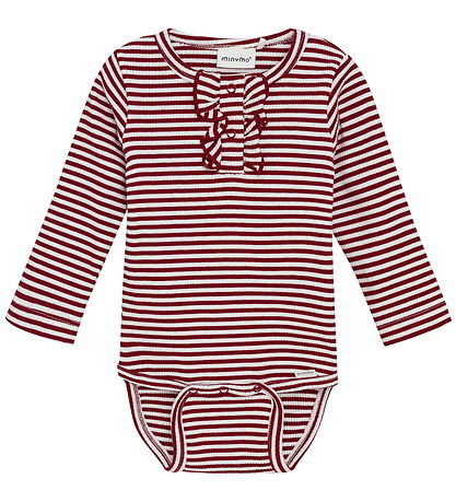 Minymo Bodysuit l/s - Rib - Rio Red Minymo Bodysuit l/s - Rib - Rio Red