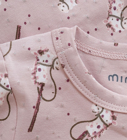 Minymo Bodysuit l/s - AOP - Shadow Gray
