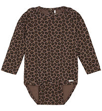 Minymo Bodysuit l/s - AOP - Chocolate Chip Minymo Bodysuit l/s - AOP - Chocolate Chip