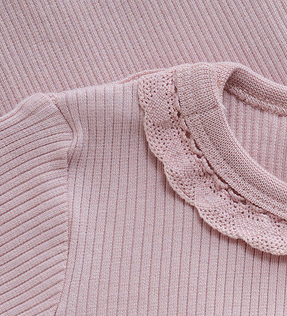Minymo Romper l/s - Rib - Modaal/Katoen - Shadow Grijs
