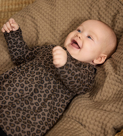 Minymo Bodysuit w. Skirt l/s - Chocolate Chip