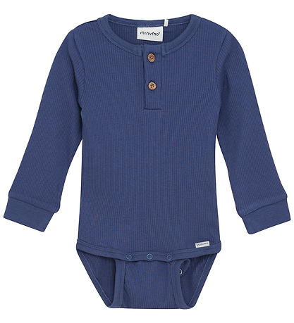 Minymo Body l/ä - Rib - Modal/Bomull - Vintage Indigo