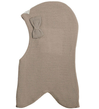 Racing Kids Balaclava - Wool/Cotton - 2-layer - Oats w. Bow Racing Kids Balaclava - Wool/Cotton - 2-layer - Oats w. Bow