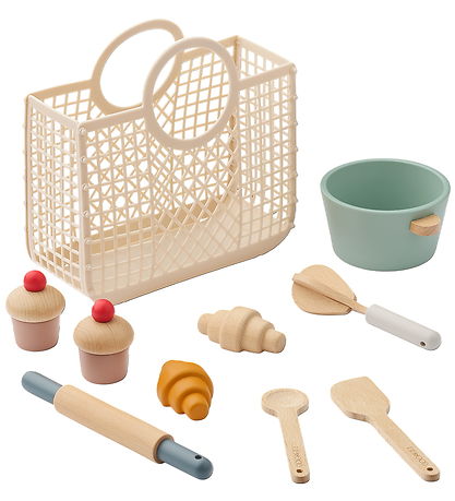 Liewood Basket w. Play Food - Lisbeth Baking Play Set - Sandy Mu Liewood Basket w. Play Food - Lisbeth Baking Play Set - Sandy Mu