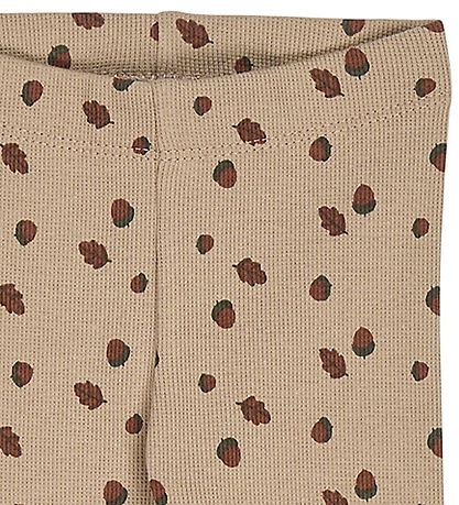 Müsli Leggings - Rib - Eiklina - Drapplitað/Rót/Deep Green Müsli Leggings - Rib - Eiklina - Drapplitað/Rót/Deep Green