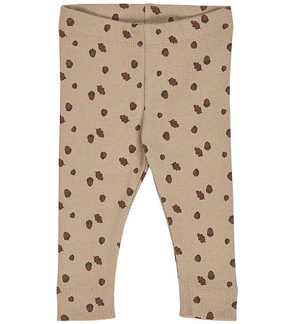 Müsli Leggings - Rib - Eiklina - Drapplitað/Rót/Deep Green Müsli Leggings - Rib - Eiklina - Drapplitað/Rót/Deep Green