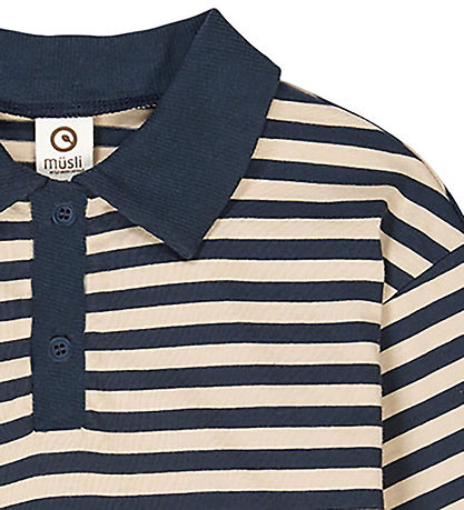 Müsli Polobluse - Stripe Polo - Oak/Nacht Blue