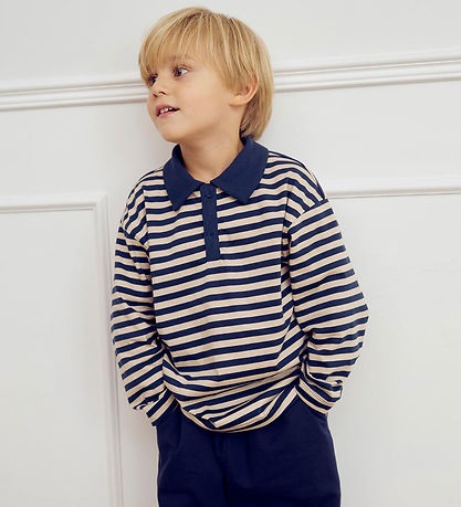 Müsli Polobluse - Stripe Polo - Oak/Nacht Blue