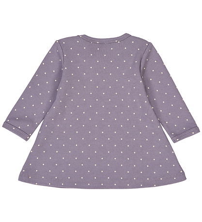 Müsli Kleid - Rib - Dot - Lilac Nebel/Oak