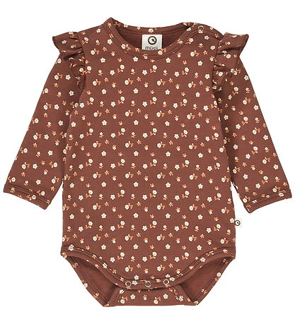 Müsli Bodysuit l/s - Cedar Frill - Root/Oak/Clay Müsli Bodysuit l/s - Cedar Frill - Root/Oak/Clay