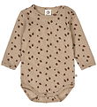 Müsli Bodysuit l/s - Rib - Acorn - Beige/Root/Deep Green Müsli Bodysuit l/s - Rib - Acorn - Beige/Root/Deep Green