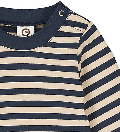 Müsli Tröja - Stripe - Oak/Natt Blue
