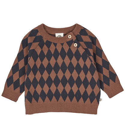 Müsli Blouse - Knitted - Harlequin - Root Müsli Blouse - Knitted - Harlequin - Root