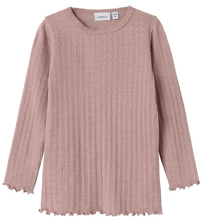 Name It Blouse - Wool/Silk - Rib - NmfWossa - Antler